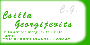 csilla georgijevits business card